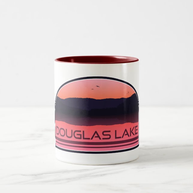 Tasse 2 Couleurs Douglas Lake Tennessee Red Sunrise (Centre)