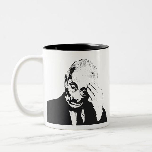 Tasse 2 Couleurs Dr Fauci Facepalm (Gauche)