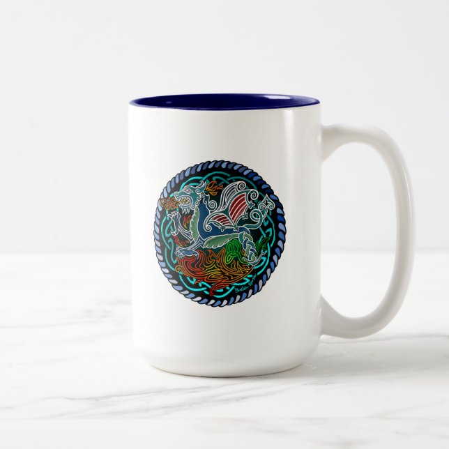 Tasse 2 Couleurs Dragon celtique (Droit)
