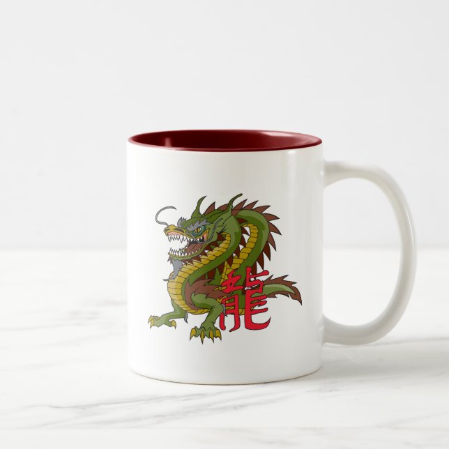 Tasse 2 Couleurs Dragon chinois (Droit)