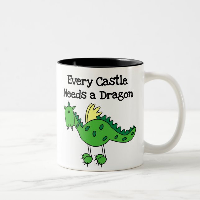 Tasse 2 Couleurs Dragon de château (Droit)