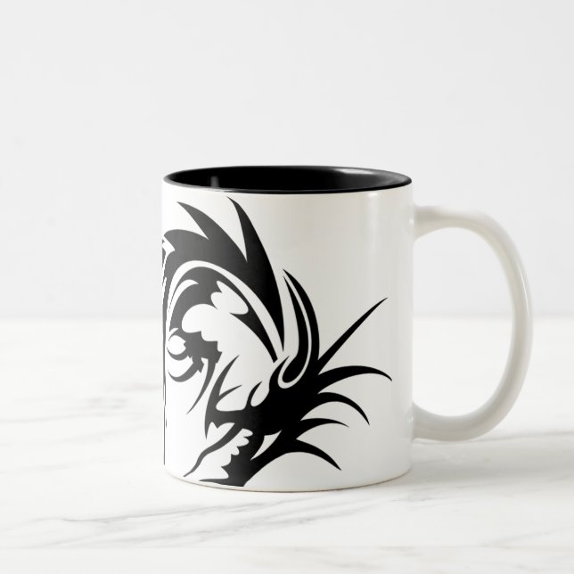 Tasse 2 Couleurs Dragon noir géant (Droit)