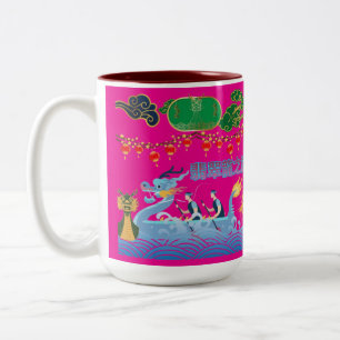 Tasse 2 Couleurs Dragon Pulse Festival rose vif