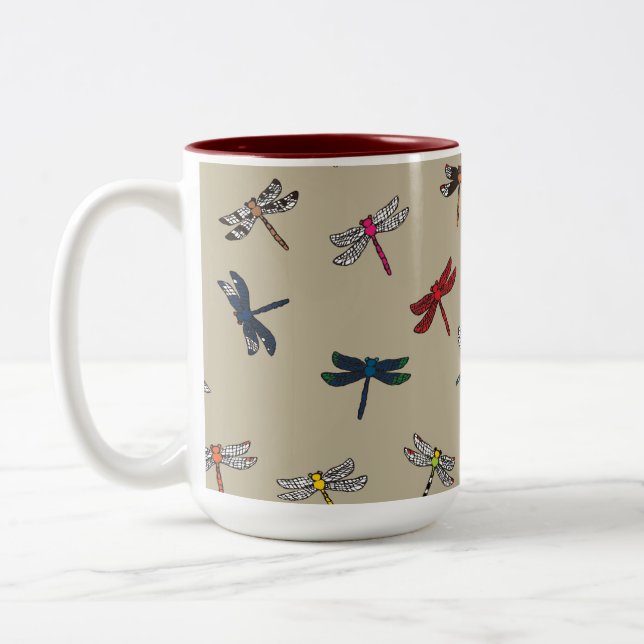 Tasse 2 Couleurs Dragonfly Dandy Café/Mug de thé (Gauche)