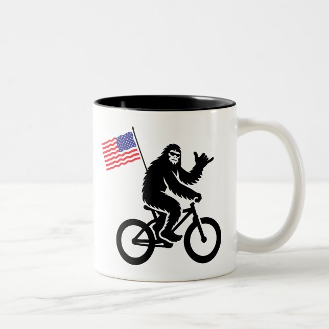 Tasse 2 Couleurs Drapeau américain Bigfoot Cycling (Droit)