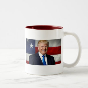 Tasse 2 Couleurs Drapeau américain de Donald Trump - 11oz