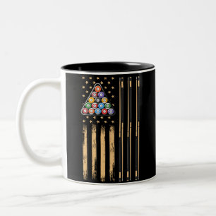Tasse 2 Couleurs Drapeau américain du joueur de pool