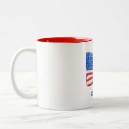 Tasse 2 Couleurs Drapeau américain patriotique personnalisé