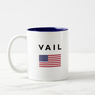 Tasse 2 Couleurs Drapeau américain Vail couleur claire