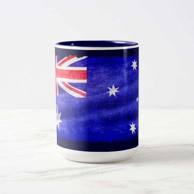 Tasse 2 Couleurs Drapeau australien, Conception patriotique (Centre)