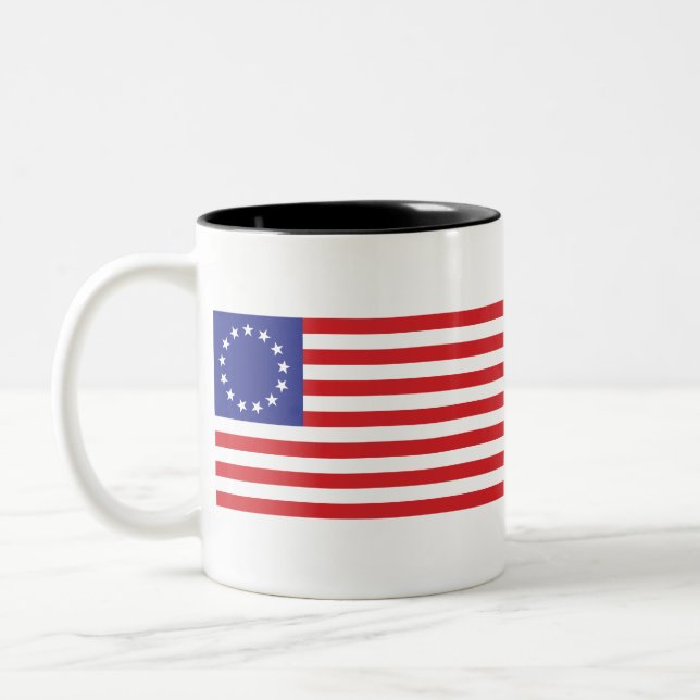 Tasse 2 Couleurs Drapeau Betsy-Ross-1776 (Gauche)