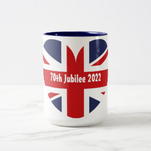 Tasse 2 Couleurs Drapeau britannique du 70e jubilé 2022