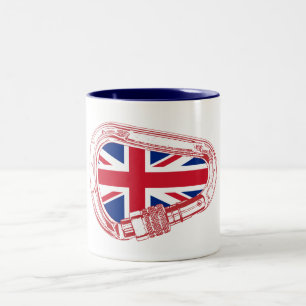 Tasse 2 Couleurs Drapeau britannique Escalade carabiner