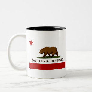 Tasse 2 Couleurs Drapeau californien Patriotique