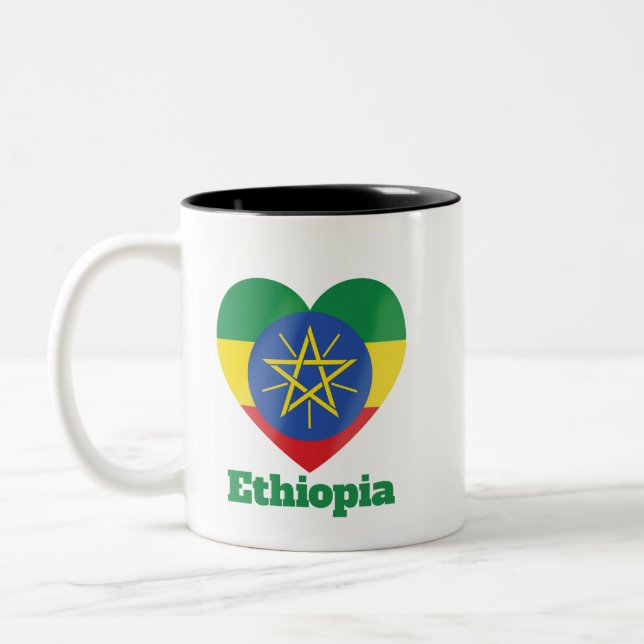Tasse 2 Couleurs Drapeau cardiaque en Éthiopie (Gauche)
