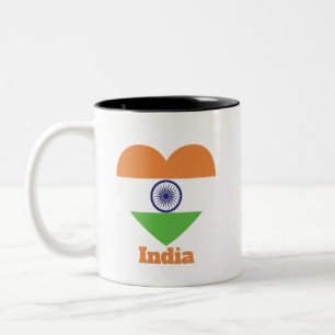 Tasse 2 Couleurs Drapeau cardiaque indien