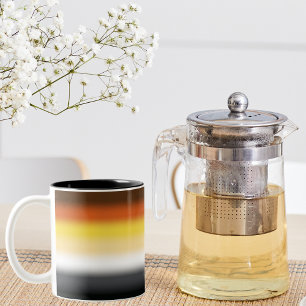 Tasse 2 Couleurs Drapeau de fierté gay à gradient d'ours - Drapeau