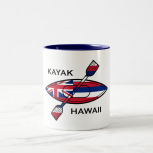 Tasse 2 Couleurs Drapeau de Kayak Hawaii