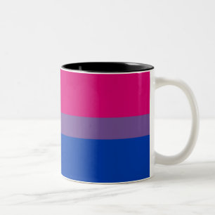 Tasse 2 Couleurs Drapeau de la fierté bisexuelle