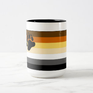 Tasse 2 Couleurs Drapeau de la fierté de l'ours gay