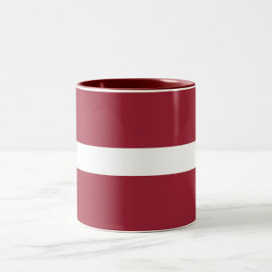 Tasse 2 Couleurs Drapeau de la Lettonie