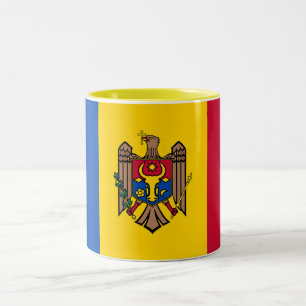 Tasse 2 Couleurs Drapeau de la Moldavie
