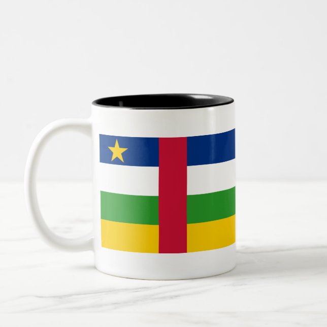 Tasse 2 Couleurs Drapeau de la République centrafricaine (Gauche)