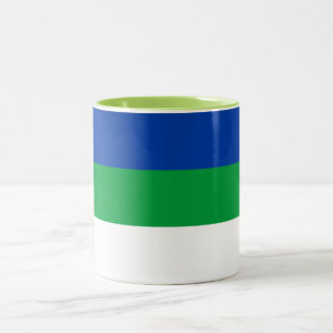 Tasse 2 Couleurs Drapeau de la République Komi