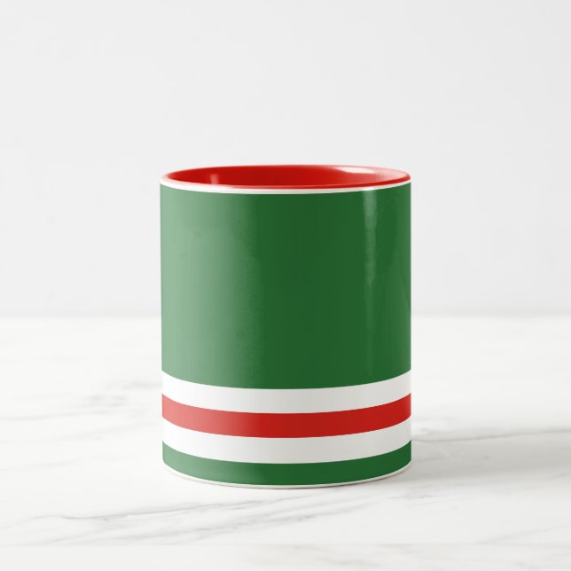 Tasse 2 Couleurs Drapeau de la République tchétchène d'Ichkeria (Centre)