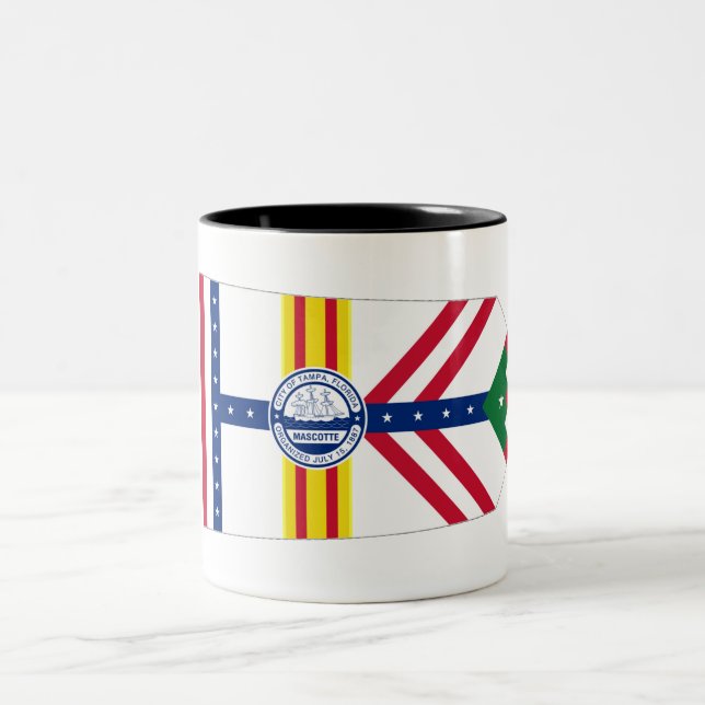 Tasse 2 Couleurs Drapeau de la ville de Tampa (Centre)