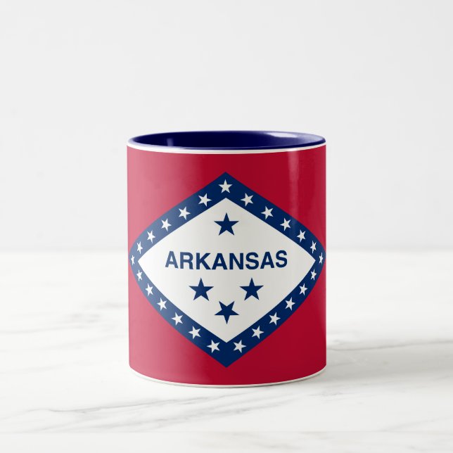 Tasse 2 Couleurs Drapeau de l'Arkansas (Centre)