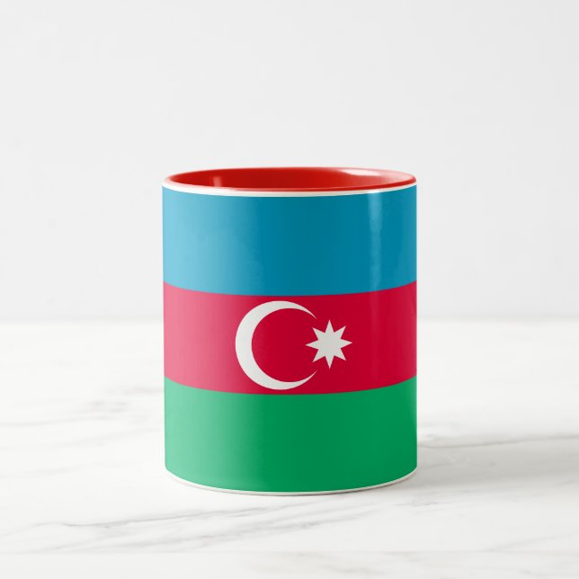 Tasse 2 Couleurs Drapeau de l'Azerbaïdjan patriotique (Centre)