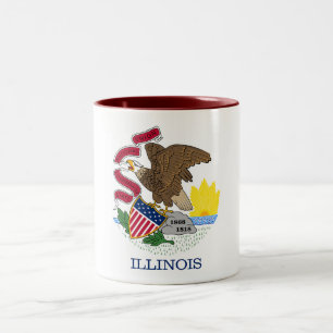 Tasse 2 Couleurs Drapeau de l'État de l'Illinois