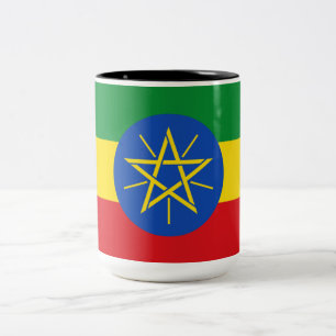 Tasse 2 Couleurs Drapeau de l'Éthiopie