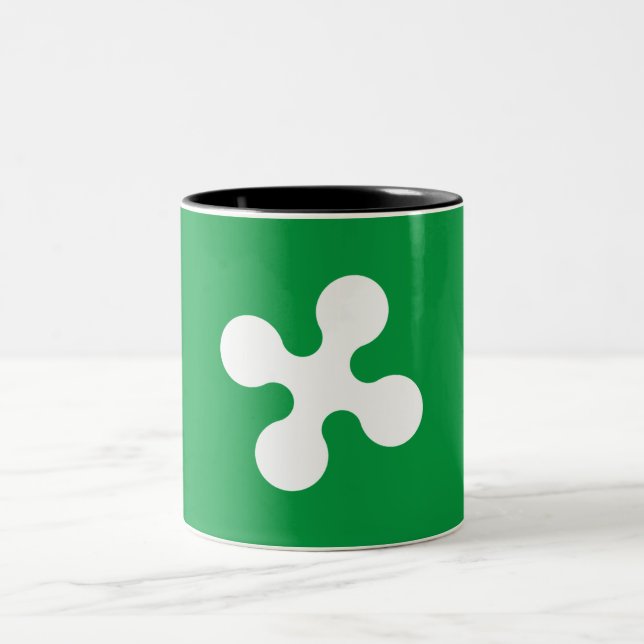 Tasse 2 Couleurs Drapeau de Lombardie (Italie) (Centre)