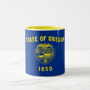 Tasse 2 Couleurs Drapeau de l'Oregon