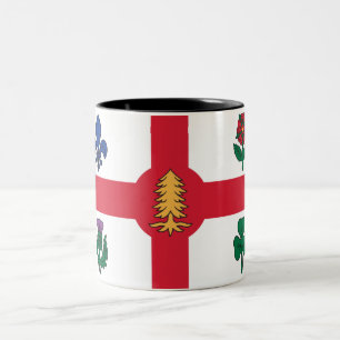 Tasse 2 Couleurs Drapeau de Montréal (Québec, Canada)