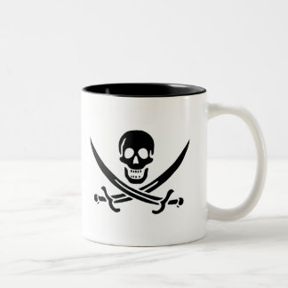 Tasse 2 Couleurs Drapeau de pirate authentique de Jack Rackam