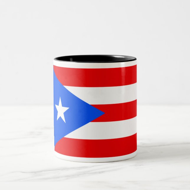 Tasse 2 Couleurs Drapeau de Porto Rico (Centre)