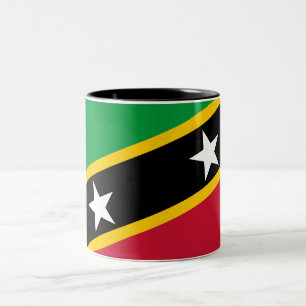 Tasse 2 Couleurs Drapeau de Saint-Kitts-et-Nevis