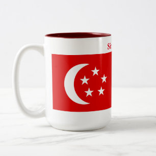 Tasse 2 Couleurs Drapeau de Singapour