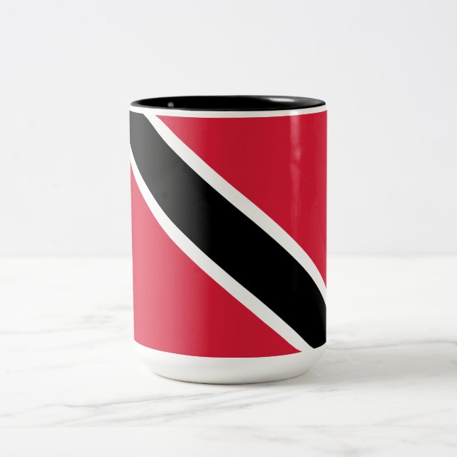 Tasse 2 Couleurs Drapeau de Trinité-et-Tobago (Centre)