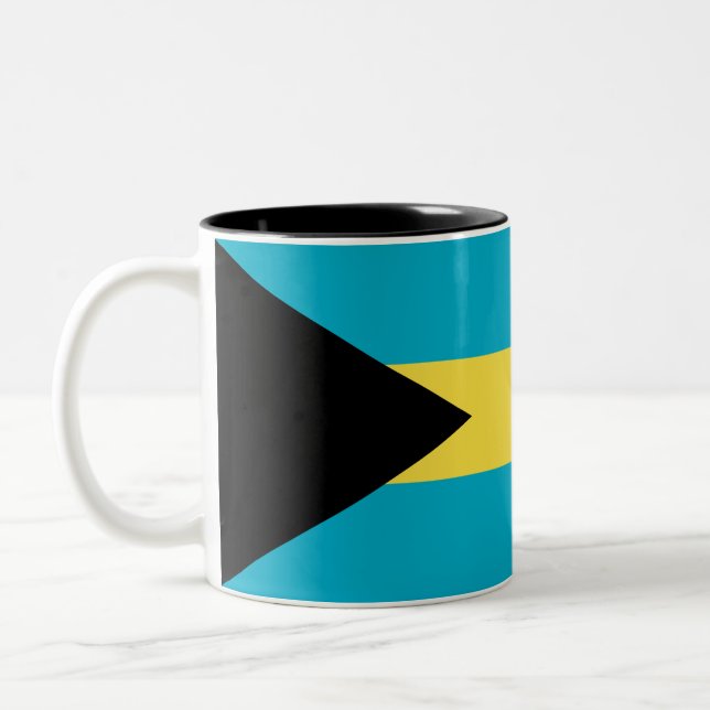 Tasse 2 Couleurs Drapeau des Bahamas (Gauche)