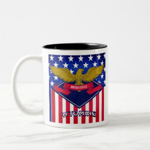 Tasse 2 Couleurs Drapeau des États-Unis du Wyoming