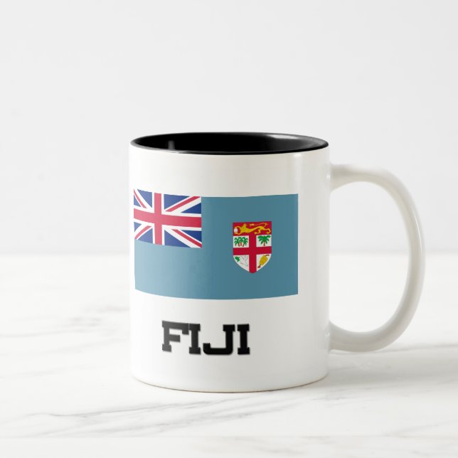 Tasse 2 Couleurs Drapeau des Fidji (Droit)