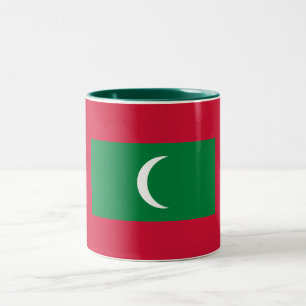 Tasse 2 Couleurs Drapeau des Maldives