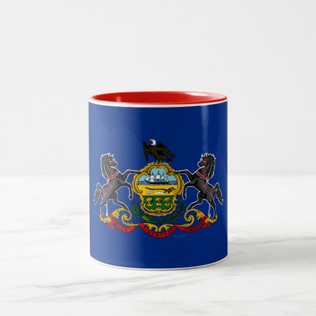 Tasse 2 Couleurs Drapeau d'État de Pennsylvanie (Centre)
