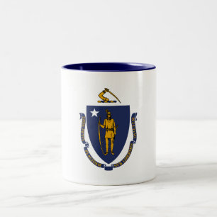 Tasse 2 Couleurs Drapeau d'État du Massachusetts