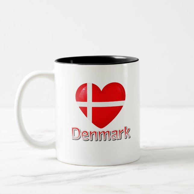 Tasse 2 Couleurs Drapeau du Danemark (Gauche)