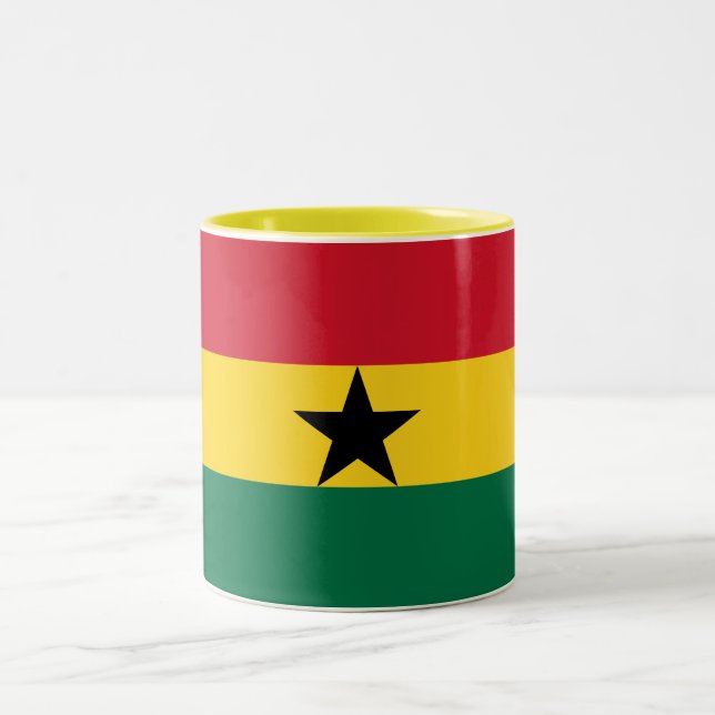 Tasse 2 Couleurs Drapeau du Ghana (Centre)